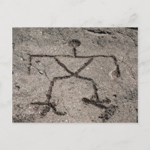 Retro Hawaiian Petroglyph - Vintage Petroglyphs Postcard