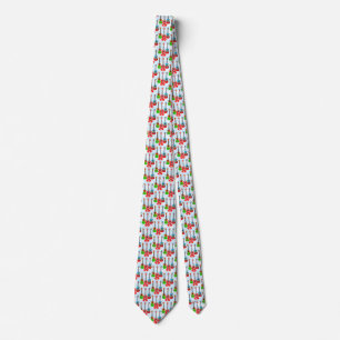 Retro Hawaiian Ukulele Floral Tie