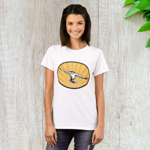 Retro Hawk Flying T-Shirt