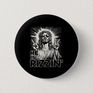 Retro he is rizzin funny for boys men women 2 inch round button