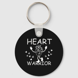 Retro Heart Warrior Anatomical Heart Chd Awareness Keychain