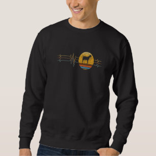 Retro Heartbeat Boer Doe Goat Animal Rescue Lifeli Sweatshirt