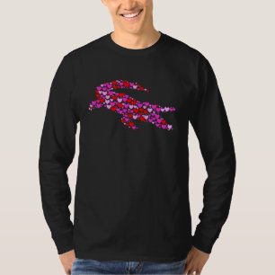 Retro Hearts Alligator Animals Birthday Christmas T-Shirt
