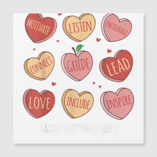 Retro Hearts Assistant Principal Life Funny Valent