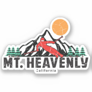 Retro Heavenly Mountain Ski