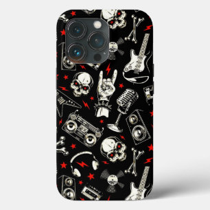 Retro Heavy Metal Pattern iPhone 13 Pro Case
