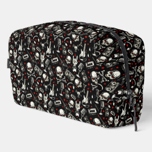 Retro Heavy Metal Pattern Dopp Kit