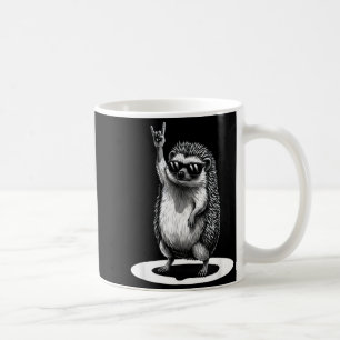 Retro Hedgehog Rock Music Men Kids Women Funny Ani Coffee Mug