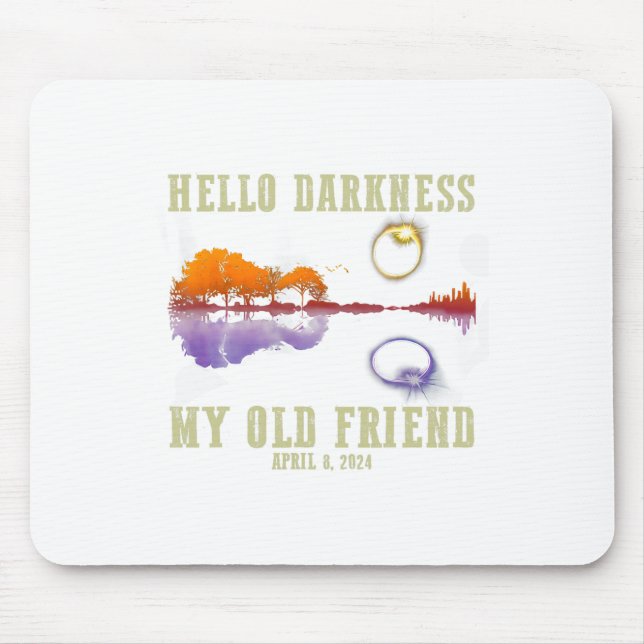 Retro Hello Darkness My Old Friend Funny Total Sol Mouse Pad (Front)