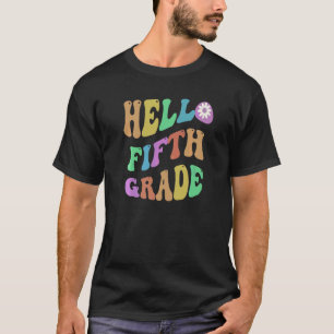 Retro Hello Fifth Grade Teacher I Teach 5th Grader T-Shirt