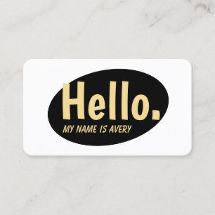 Retro Hello Social Networking Business Card