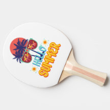 Retro Hello Summer Beach Vibes Palm Tree Back