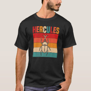Retro Hercules Bug Catching Rhinoceros Beetle Ento T-Shirt