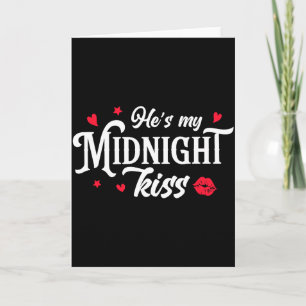 Retro Hes My Midnight Kiss New Year Nye Matching C Card