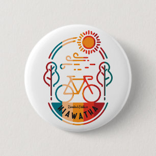 Retro Hiawatha Bike Trail 2 Inch Round Button