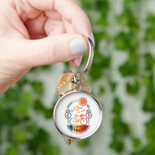 Retro Hiawatha Bike Trail Keychain