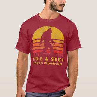 Retro Hide Seek World Champ Bigfoot Sun T-Shirt