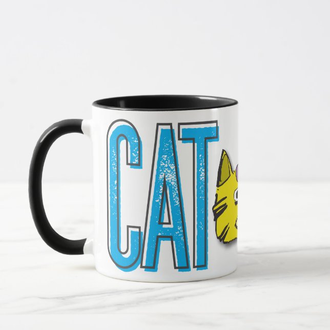 Retro Hip Cat Dad  Mug (Left)