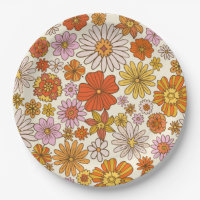 Retro Hippie 70s Floral Pattern Party