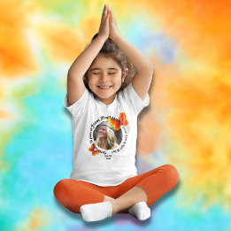 Retro Hippie Butterfly 70th Photo Birthday  Baby T-Shirt