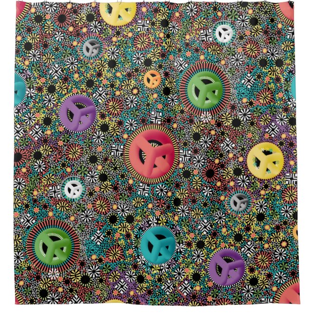 Retro Hippie Colourful Circles 60s Pattern (Front)
