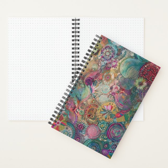 Retro Hippie: Fantasy Spiral Notebook (Inside)
