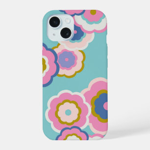 Retro Hippie Flora iPhone 15 Case
