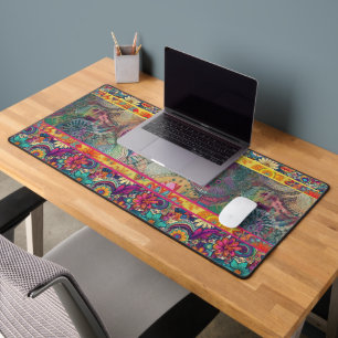 Retro Hippie: Floral Fantasy Desk Mat