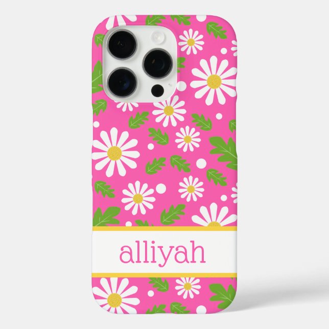 Retro Hippie Flowers Daisy Pattern Case-Mate iPhone Case (Back)