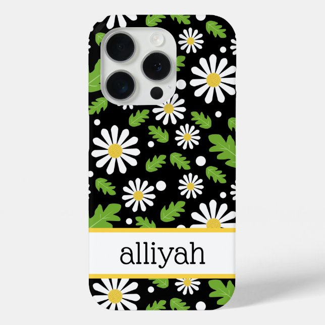 Retro Hippie Flowers Daisy Pattern Case-Mate iPhone Case (Back)