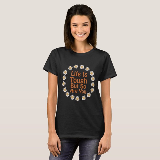 Retro Hippie Positive Quote  T-Shirt (Front Full)