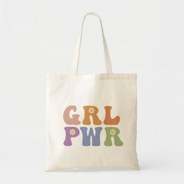 Retro Hippie Positive Quote  Tote Bag (Front)