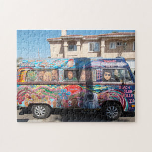 RETRO HIPPIE VAN 1960 JIGSAW PUZZLE