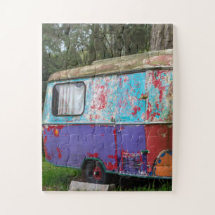 RETRO HIPPIE VAN JIGSAW PUZZLE