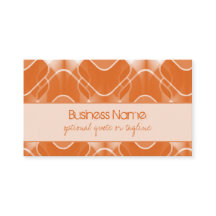 Retro Hipster Business Card, Tangerine
