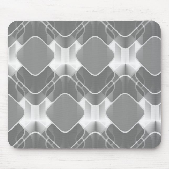 Retro Hipster Mousepad, Grey Mouse Pad (Front)