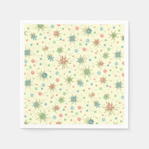 Retro Hipster Space Age Atomic Starburst Napkin