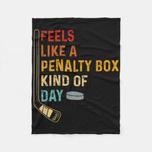 Retro Hockey Shirt Vintage Sport Fans Funny Penalt Fleece Blanket