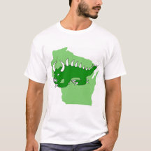Retro Hodag Over Wisconsin