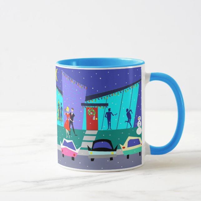 Retro Holiday Cartoon Party Mug (Right)