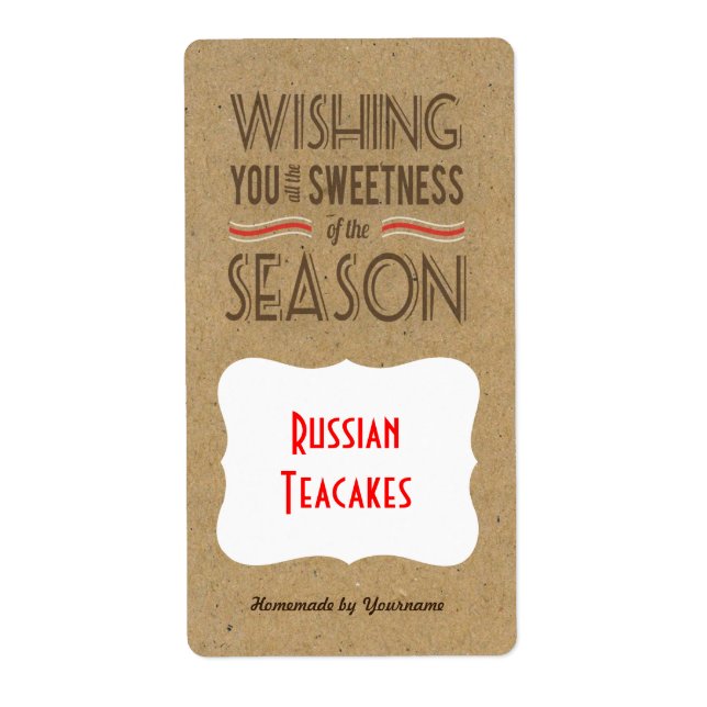 Retro Holiday Cookie Labels - Cookie Swaps & Gifts (Front)