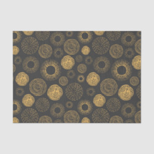 Retro Holiday Gold Burst Sparkler Christmas Tissue Paper