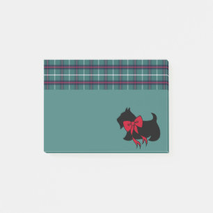 Retro Holiday Scottish Terrier Post It Notes