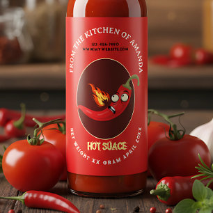 Retro Homemade Hot Sauce Label Template