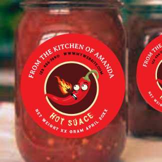 Retro Homemade Hot Sauce Label Template