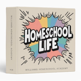 Retro Homeschool Life Organizer Portfolio Binder