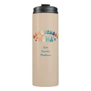 Retro Homeschool Mom Mama Personalized Thermal Tumbler
