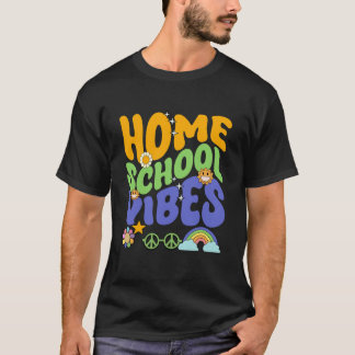 Retro Homeschool Vibes Homeschooling Mom Teacher E T-Shirt