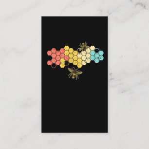 Retro Honeycomb Beekeeper Design for Bee Lover Business Card