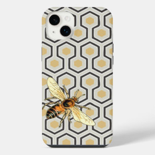 Retro Honeycomb Pattern Beehive iPhone 14 Plus Case